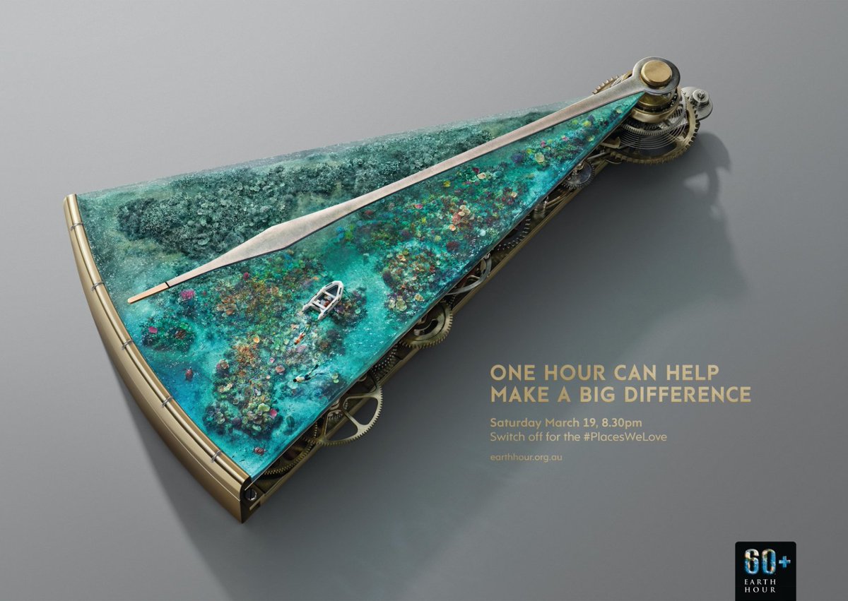 "One hour can help, make a big difference." #PlacesWeLove por Leo Burnett Sydney #publicidad #creatividad