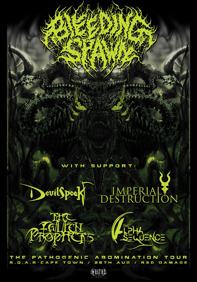 devilspeakband's tweet photo. Stoked to be supporting #BleedingSpawn on their #CapeTown tour end of Aug \m/
#DeathMetal
https://t.co/HcFcAys1vO https://t.co/uDN8f8vXsZ