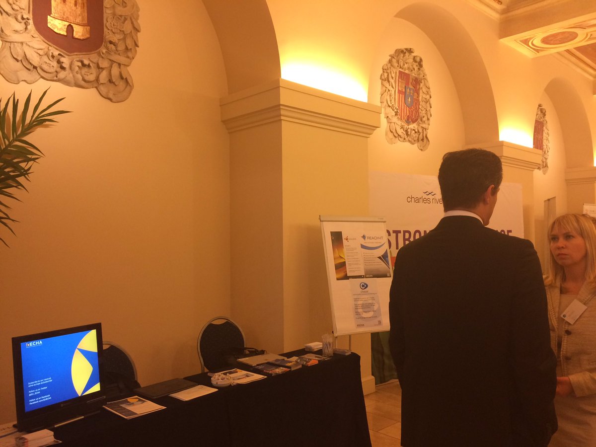 Cefic's tweet photo. If you are at #RIEFV don't miss th @EU_ECHA stand where U will get all th answers to 2018 registration tools #REACH https://t.co/LGzL3SgaUE