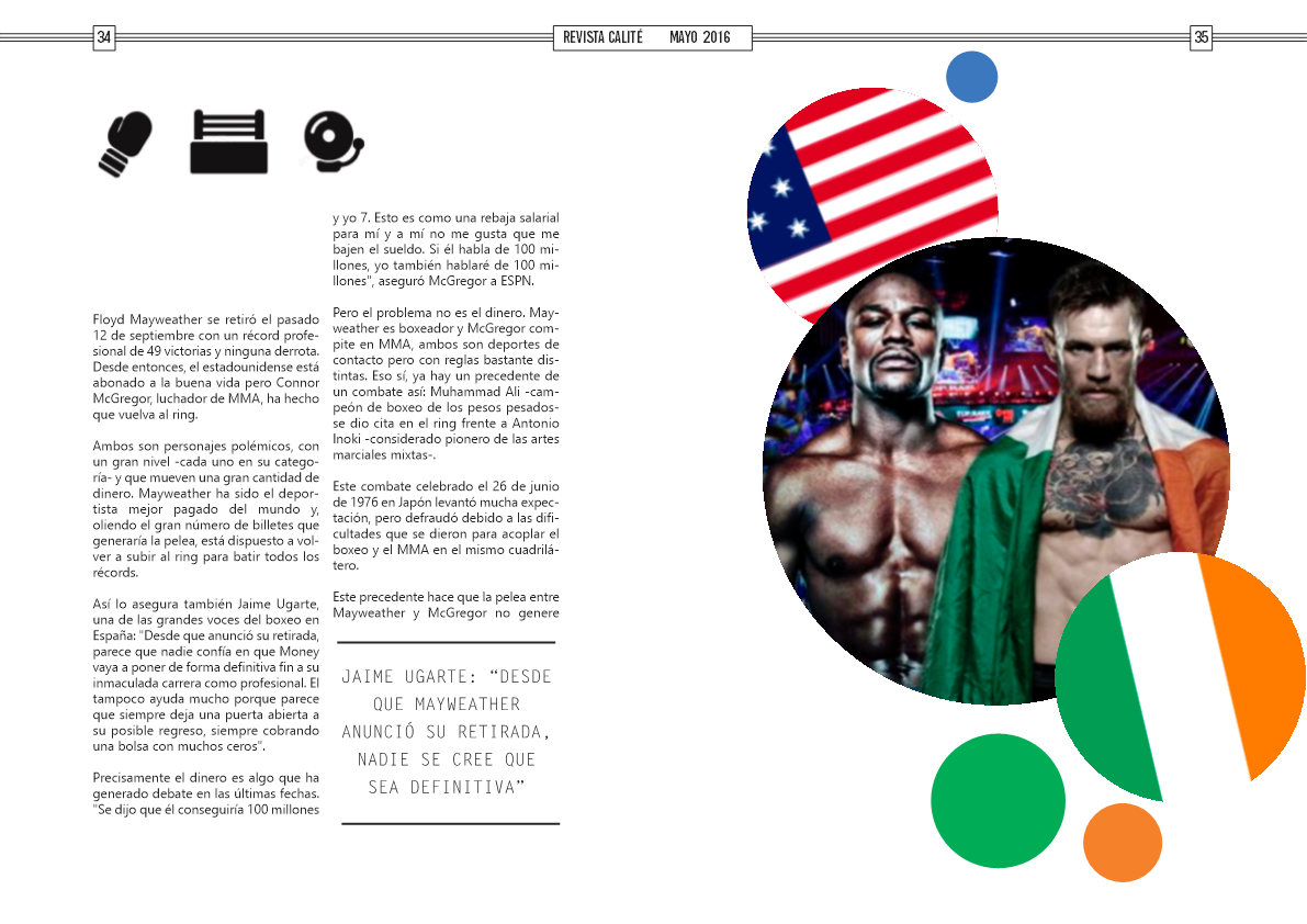 Revista_Calite's tweet photo. ¿Te has enterado de las novedades del combate entre Mayweather🇺🇸 y McGregor🇮🇪? 📝@oscarmaya3 https://t.co/AjdWXOv1kw