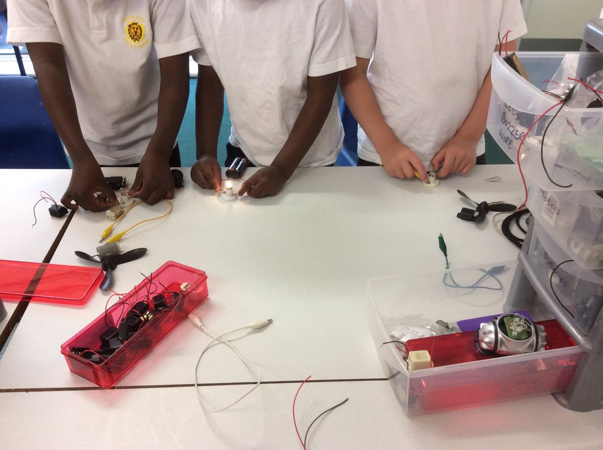 Ladybirds are trying to make a working circuit.
 Lots of discussion going on !       #futureengineers