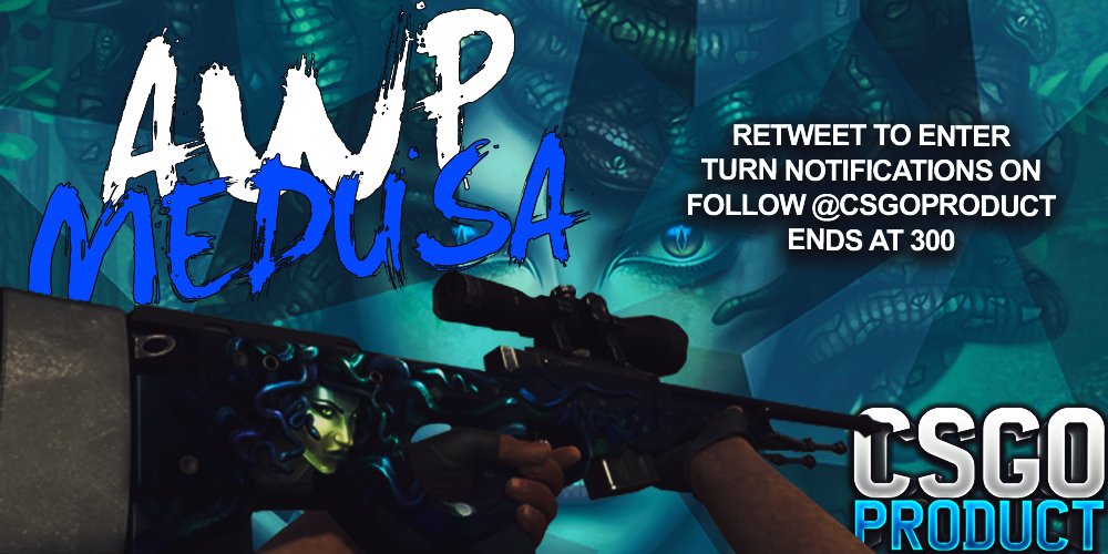 CSGOProduct's tweet photo. AWP | Medusa
Factory New

Retweet to Enter
Turn Notifications On
Follow @CSGOProduct 
*Ends at 300 RT's* https://t.co/mE69tC54Gc