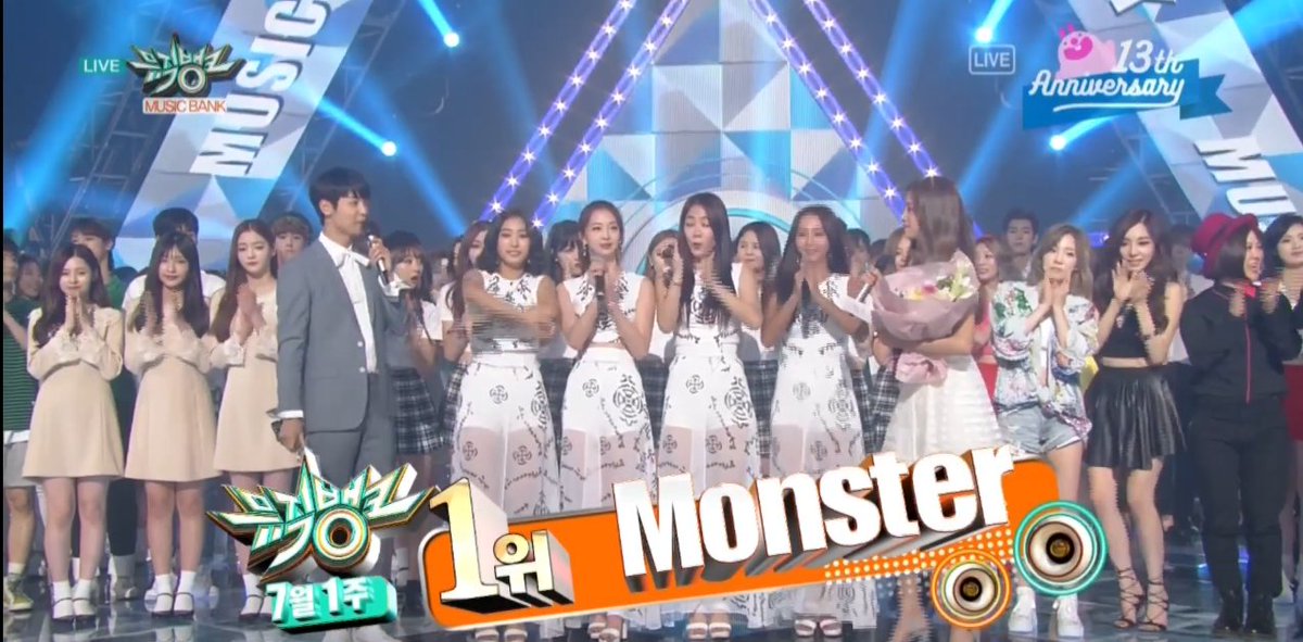 soompi's tweet photo. WATCH: #EXO Gets 9th Win With “Monster” On “Music Bank” #Monster9thWin
https://t.co/cUZb9oUSPi https://t.co/iHDcwKdile