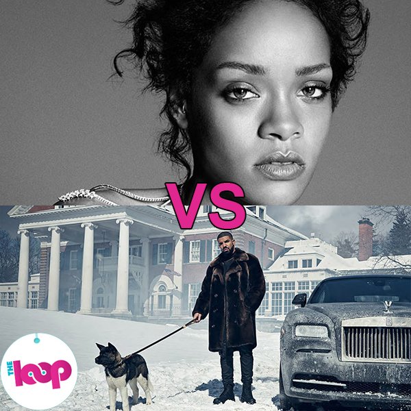 TheLoopAu's tweet photo. #LoopOff: It's @Drake - 'Hotline Bling' vs. @rihanna - 'Only Girl in the World'. #LoopOffDrake or #LoopOffRihanna https://t.co/k0WC8SNo7Z