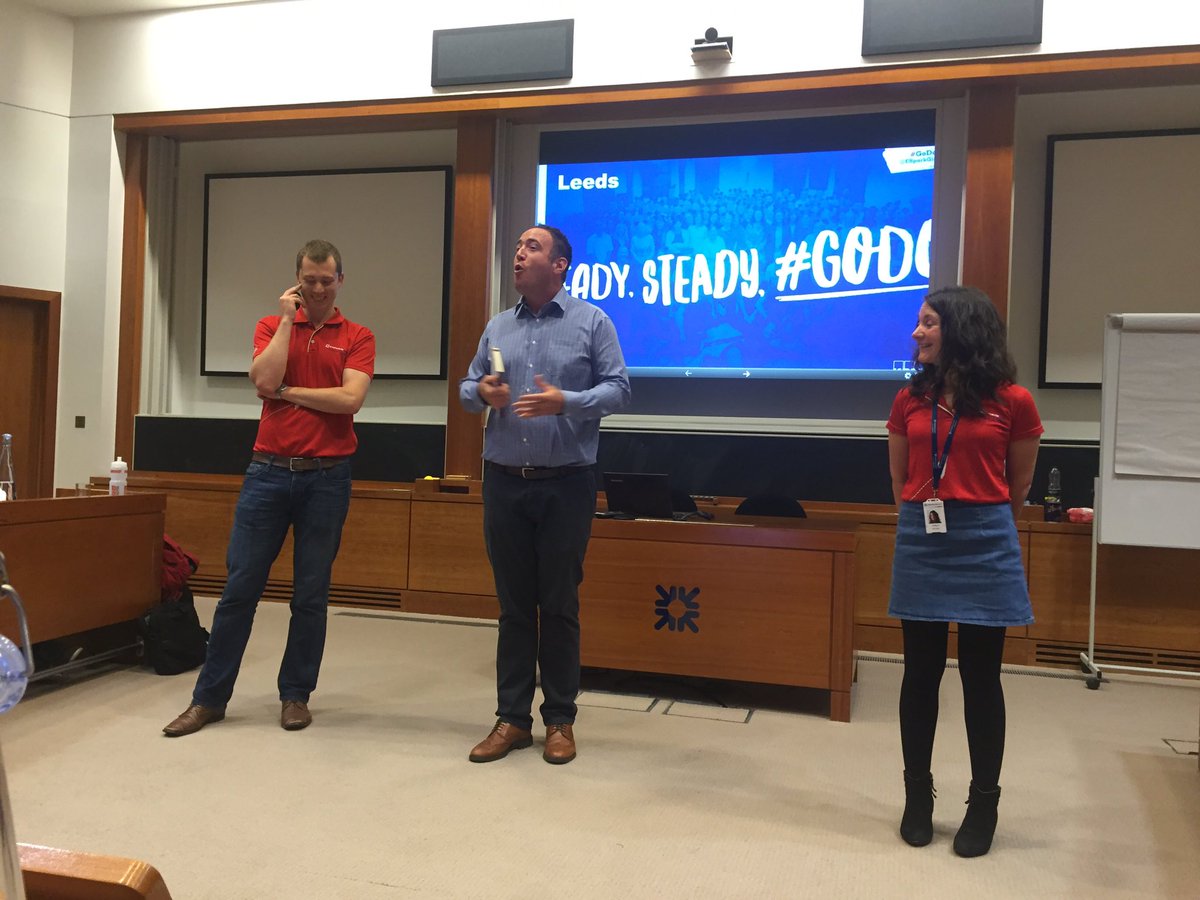 ESparkGlobal's tweet photo. "We are inspired by our entrepreneurs". Our cracking #Leeds team take to the floor #LocalHighlights #TeamDay https://t.co/WMKZ3KP4RA