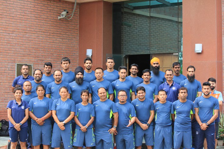 IndianFootball's tweet photo. AIFF's Advanced GR Leaders Workshop concludes today. Read: https://t.co/0WX1lG3G8R. #BackTheBlue https://t.co/XityEuFR64