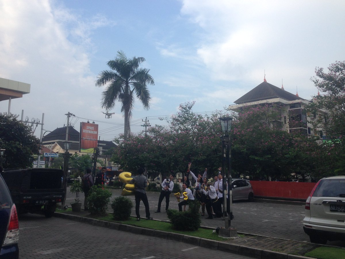 Today's celebration for final thesis exam. Done and than drone.