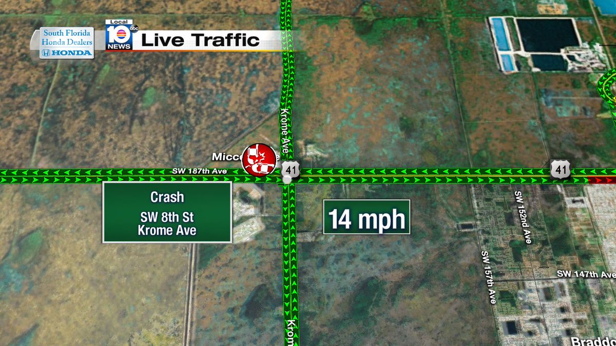 Crash on SW 8th St & Krome Ave #TRAFFIC #MIAMI https://t.co/1JzvIKKaLA