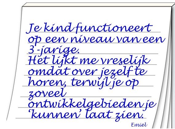 Vreselijk lijkt het me om te horen dat je functioneert als een 3 jarige, leeftijdsadequate benadering? <a href="/Beperking/">Gehandicapten Info Hub - Diversiteit en Inclusie</a>