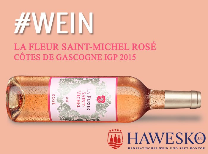 hawesko's tweet photo. #Wein - Neu bei #Hawesko: Der 2015er La Fleur Saint-Michel als Rosé! Spitzen Aperitif. https://t.co/IK8s201TYW https://t.co/vQqnK1EEWX
