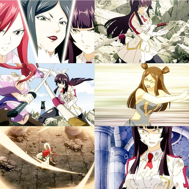 FairyBloom7's tweet photo. Erza Vs Minerva Vs Cagora https://t.co/XpGdwYhrBd