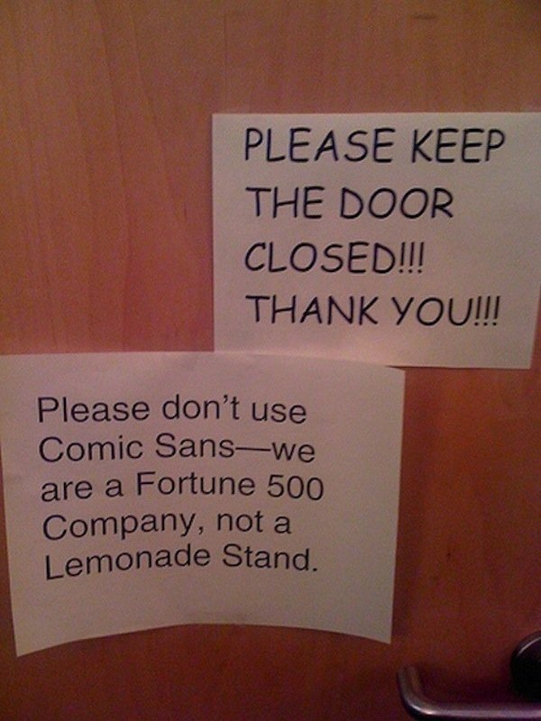 OpenCompanies's tweet photo. #comicsansdag Niet ieder bedrijf is er van gecharmeerd.. #fortune500 #uitdeoudedoos #comicsans https://t.co/aj6DYzOOAU