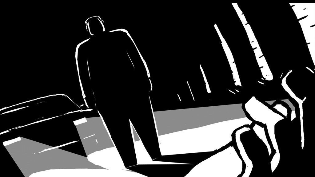 @MikyAnimator's film Oroboros is about a man who kills someone with his car, but later gets caught in same accident