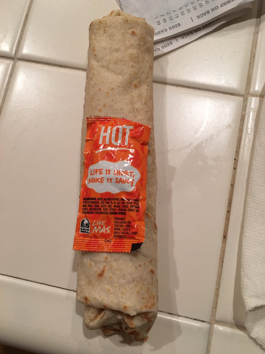 Kimboslyce89's tweet photo. @tacobell this is some bull shit, $2.19?! #shreddedchickenburritofail https://t.co/8SQFDKeVUf