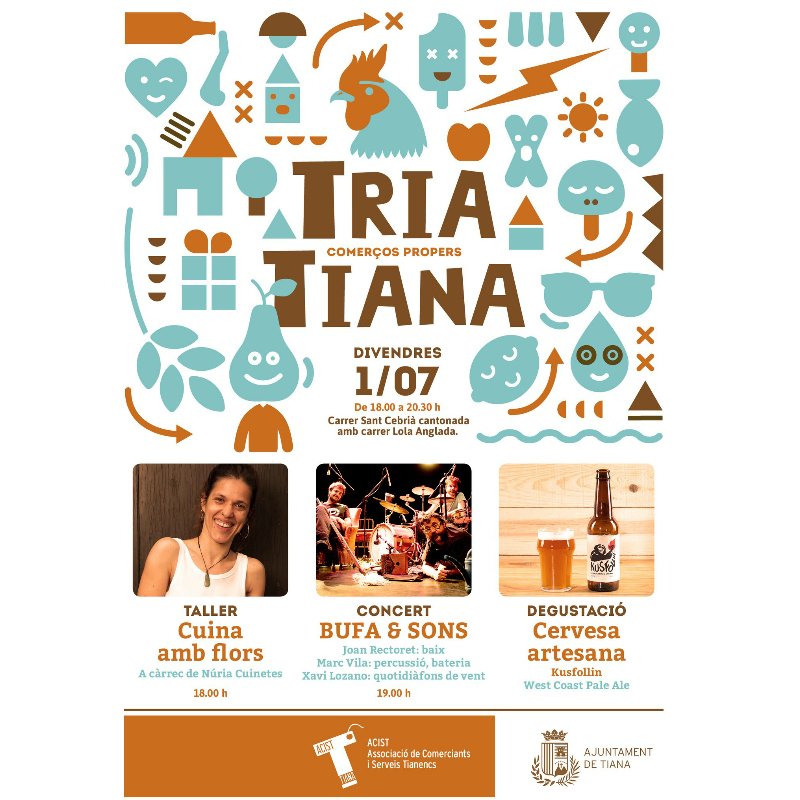 Recordeu aquesta tarda a #Tiana. c/ Sant Cebrià amb Lola Anglada #TriaTiana. Us esperem!
