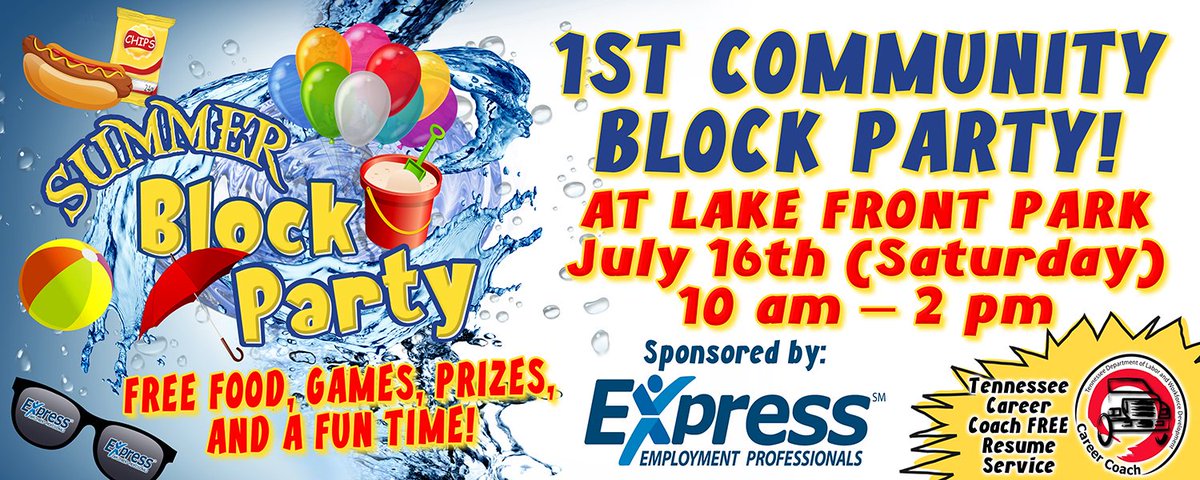 ClintonExpress's tweet image. Come to our Community Block Party Party July 16 from 10:00 am to 2:00 pm free food and fun!