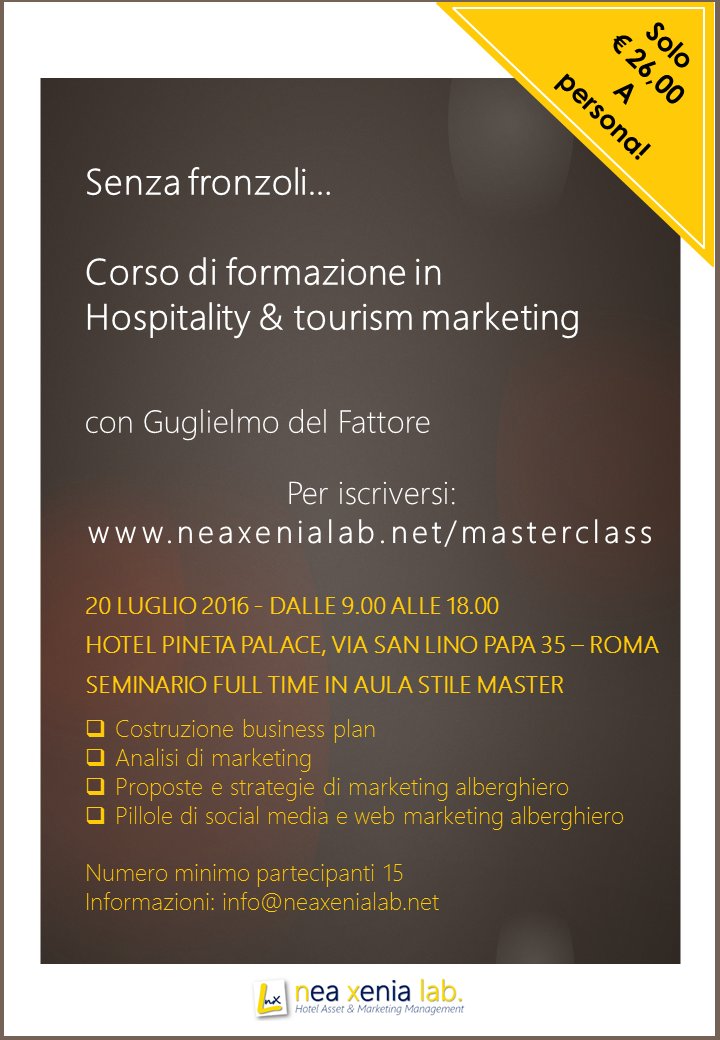 GdelFattore's tweet photo. #Roma #20luglio #corsodiformazione #marketing #turismo #ospitalità #management #hotel https://t.co/e48PDT3BTJ https://t.co/TlzxGw4ryj