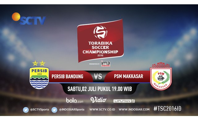 vidio's tweet photo. LIVE STREAMING @persib vs @PSMnews klik: https://t.co/M63NDquMnL #TSC2016ID cc @persibonline @officialvpc https://t.co/8P7tv94Tnv