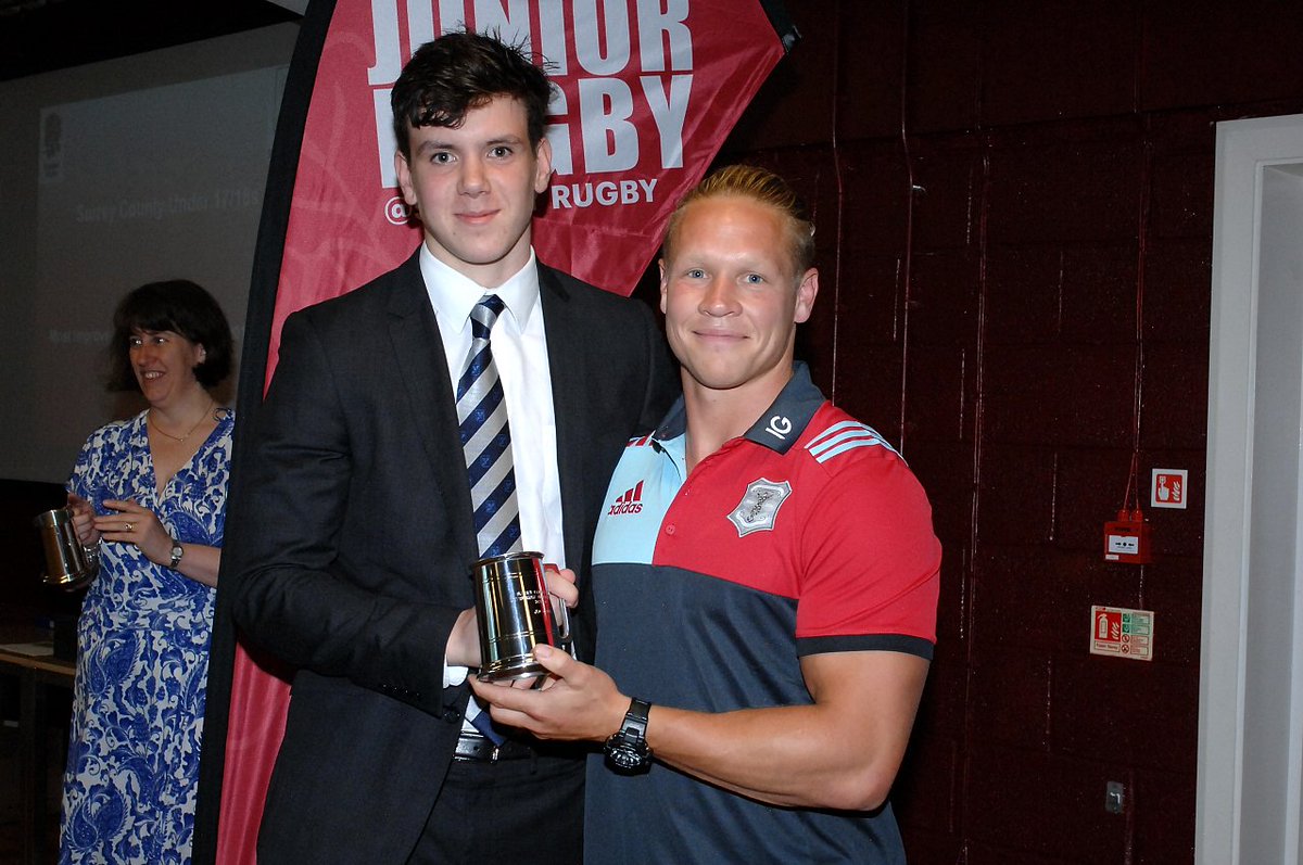 tezzerr's tweet image. Joe with Matt Hopper at 2106 Surrey Rugby awards last night