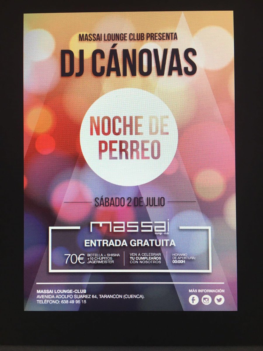 massailounge's tweet photo. Buenos Días, Familia!!
Os dejamos nuestro plan para otro gran fin de semana de verano, para disfrutarlo juntos. 🙌🏼🙌🏼 https://t.co/YuUienwWwP