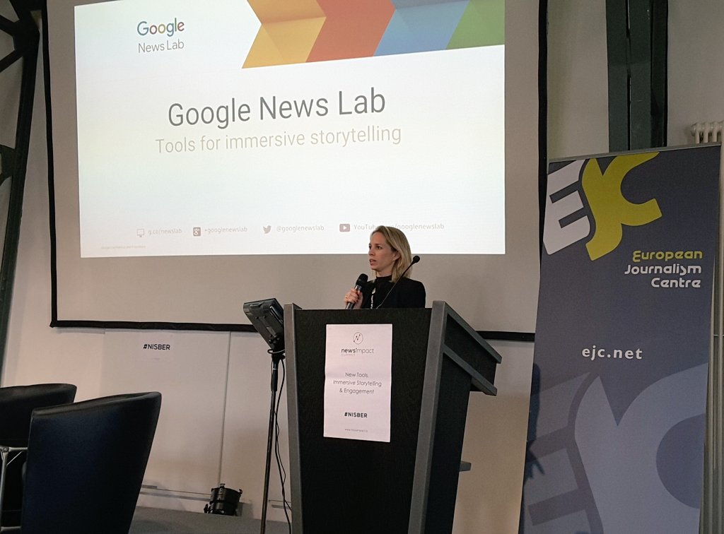 PaulaMontanya's tweet photo. .@isasun explaining how to take the most of @GoogleNewsLab especially on immersive storytelling tools #NISBER https://t.co/UpaPbxVEzV