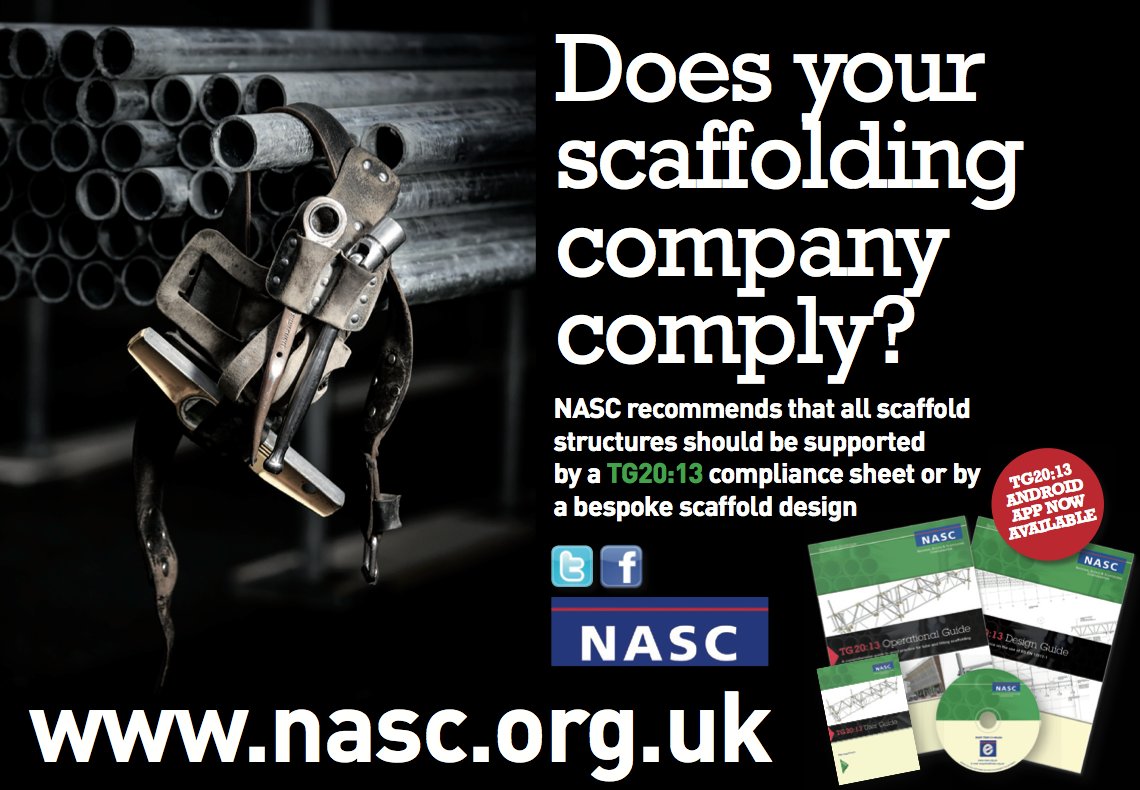 NASCscaffolding's tweet photo. Are your #scaffold structures compliant? We recommend TG20:13 sheet or a bespoke design: https://t.co/YHVMCmQ9L8 https://t.co/NqtxrG1azO