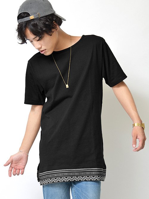 MinoriTY_ever's tweet photo. フェイクレイヤード半袖Tシャツ
2,160円(税込)
https://t.co/hrXY3qQ1Zw

無地Tシャツの裾にネイ��ィブ柄の生地が切り返され、重ね着しているかのような着こなしに。１枚で今ドキなレイヤードスタイルが完成。 https://t.co/F1Qiene9E2