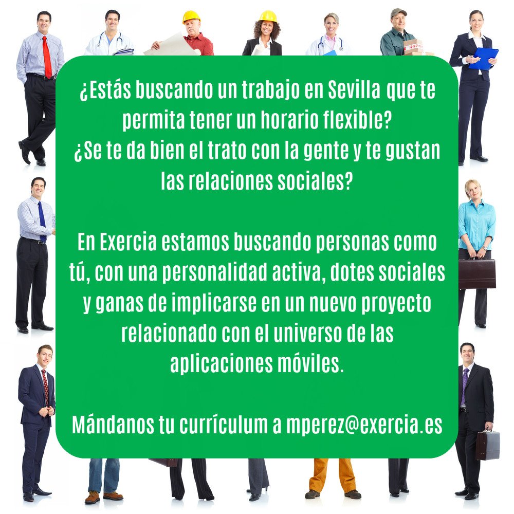 MiguelPerezM's tweet photo. Se ruega difusión: ¡En @Exerciaes buscamos currantes con dotes comerciales! #empleo #Sevilla #trabajo https://t.co/XYE5g0cRRj