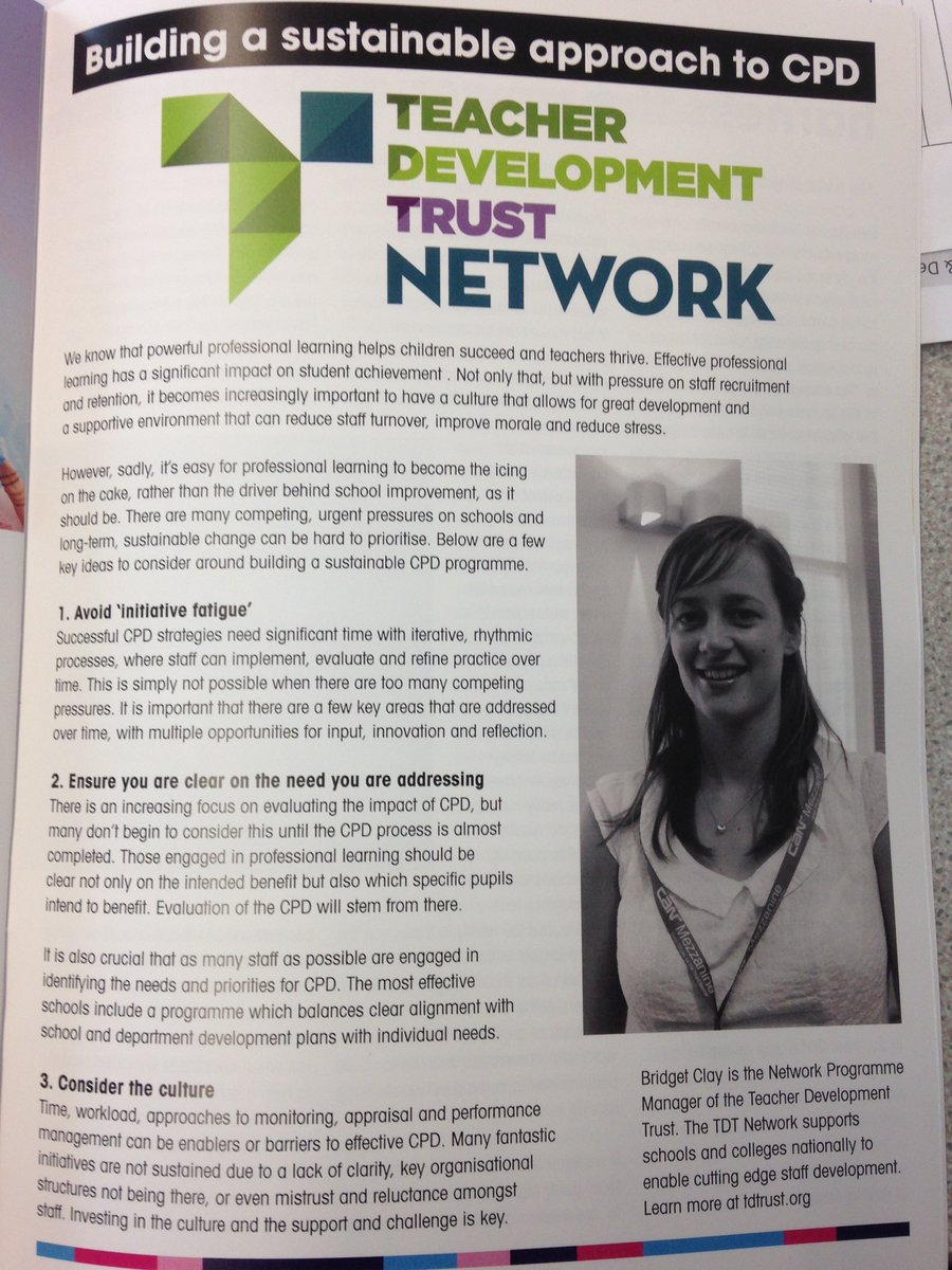 MikeTweetham's tweet photo. Top CPD tips from @bridget89ec . #EducatEd2016 https://t.co/jKE9Pg4DI3