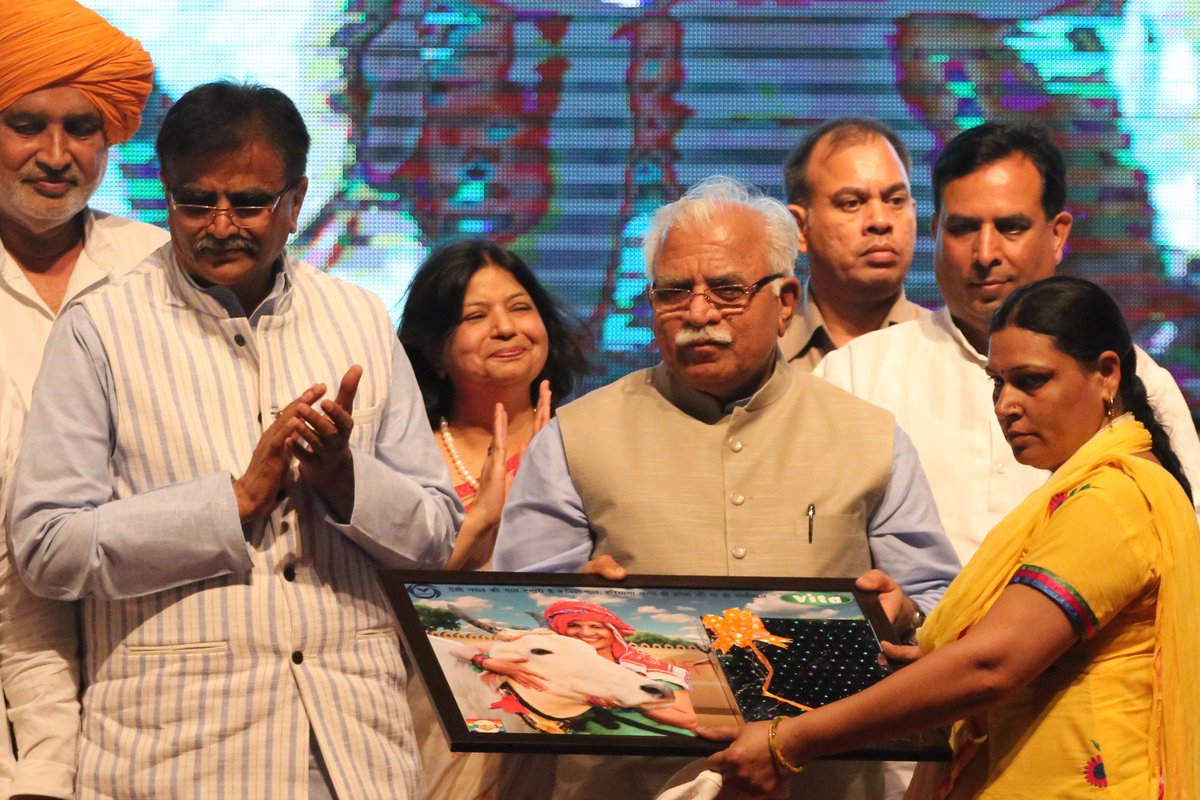 Launching the Vita Pasteurized Milk of A2 Desi Cow in Panchkula today.