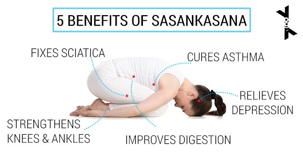 This rabbit pose stimulates immune and endocrine systems. Know its benefits: bit.ly/298cz6l
 #YogaBenefits