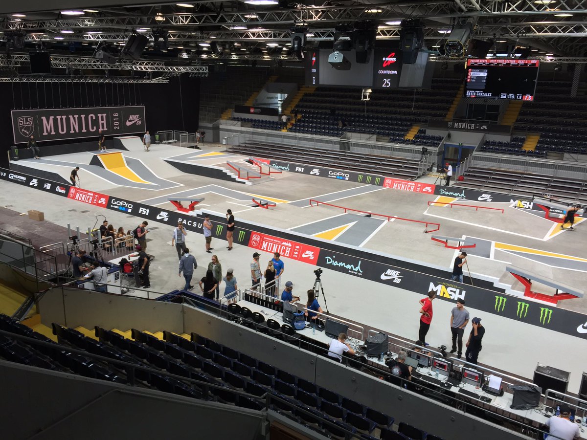 ISXscoring's tweet photo. Amazing course for the @StreetLeague @nikesb World Tour Munich stop. @ISXscoring on the job. https://t.co/13jrrPJg7H