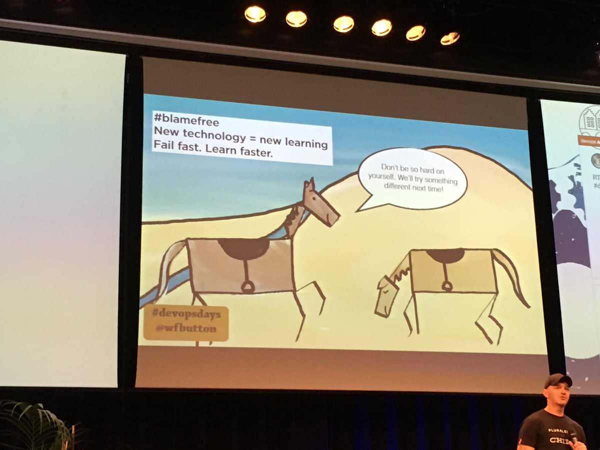 The importance of a #blamefree environment. Good point by @wfbutton at #devopsdays