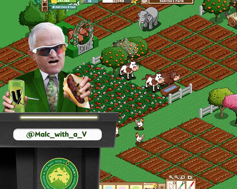 You support farmers in the bush <a href="/TurnbullMalcolm/">Malcolm Turnbull</a> I’ll make sure #farmville farmers are looked after too. #ausvotes