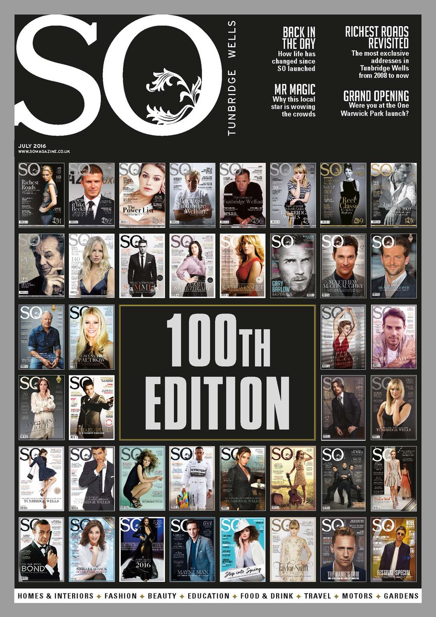 SoMagazines's tweet photo. Our 100th edition looks at how life has changed since we launched in 2008 - https://t.co/lVo7Pa5zJf #TunbridgeWells https://t.co/hlRgiap1X0