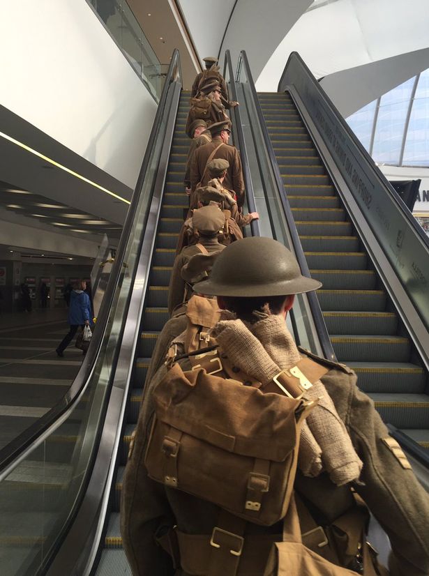 Moving tribute to the soldiers of #Somme100 across london today. We remember all the lives lost #wearehere