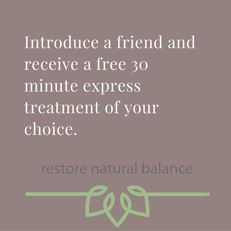 Introduce a friend for your free 30 minute express treatment voucher - link in profile for more details