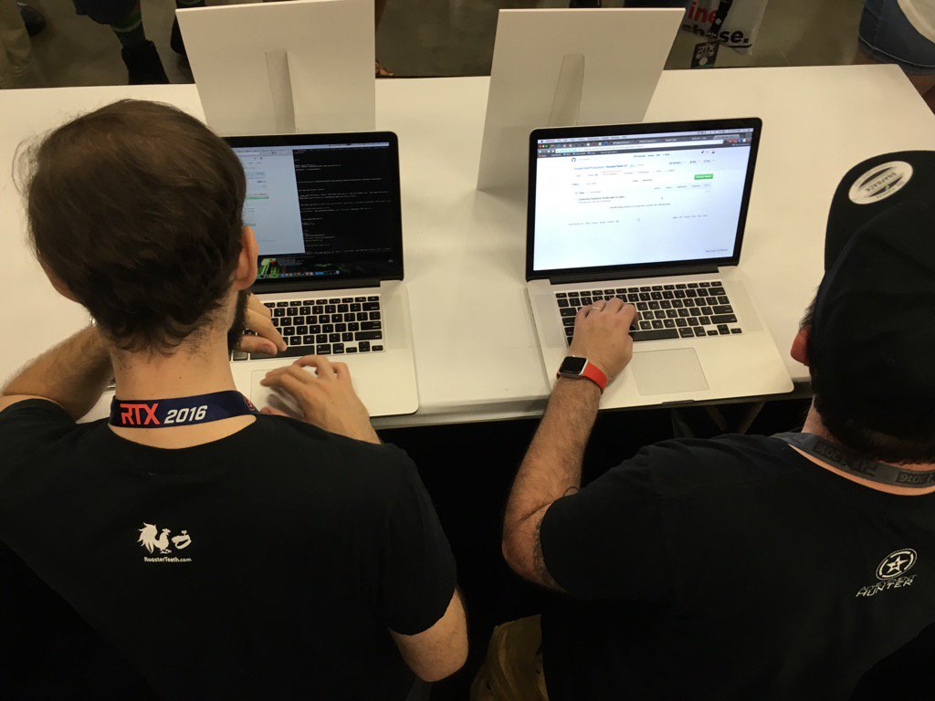 asdfspacespace's tweet photo. @curryshoe and @tattedweazel fixing stuff. Yay! https://t.co/JVGLxsbWac