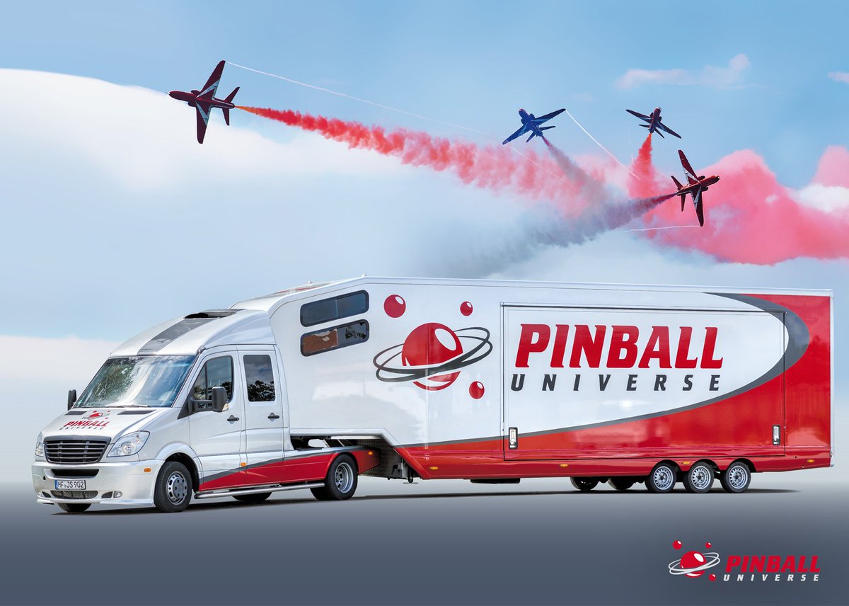 PINBALLUNIVERSE's tweet photo. Schauen. Staunen. Sammeln. 3 neue Motive unserer Postkarten sind da. Hier Motiv 6: #PinballShowtruck #MobilePinball https://t.co/znyFkiGw0w