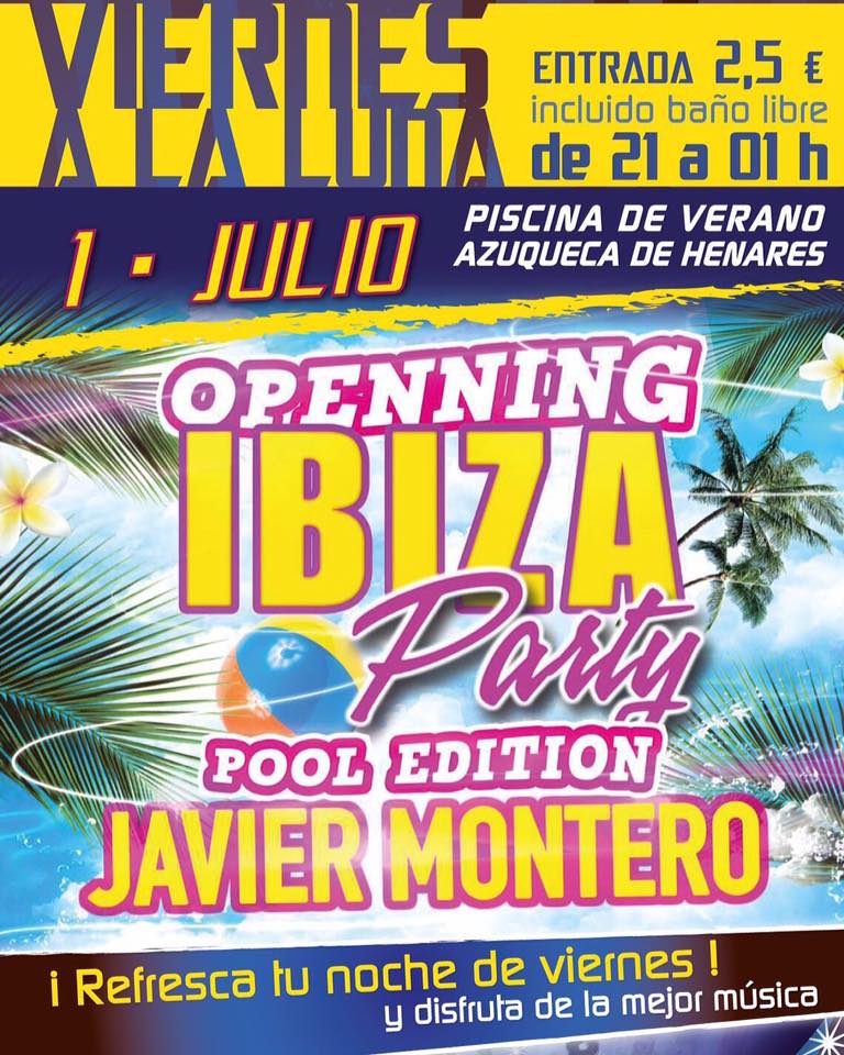 JavierMontero's tweet image. Vaya día de calor ☀️☀️️🔥🔥🔥 esta tarde-noche nos vemos en la Piscina de #Azuqueca #Openning de #IbizaParty