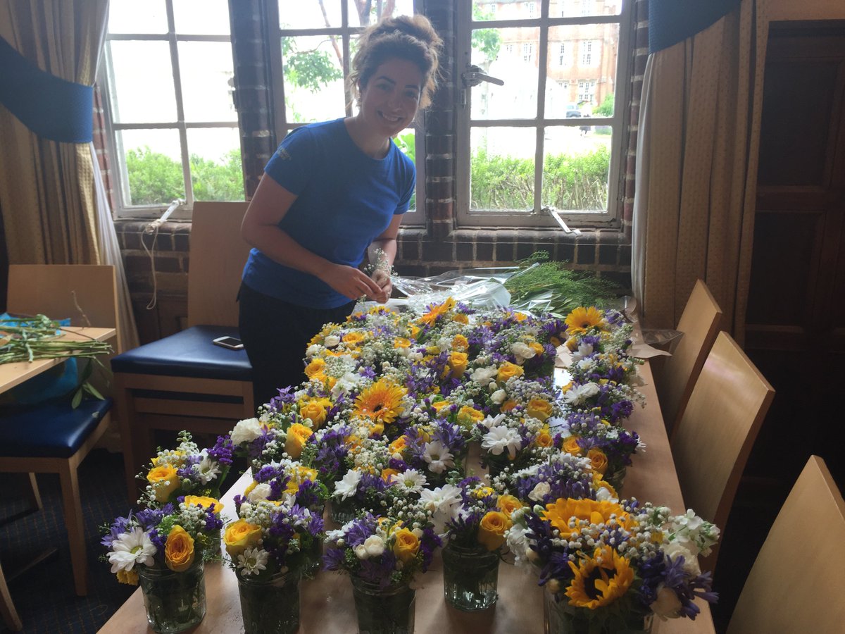 Thank you to Clara for arranging the lovely flowers for Gaudy and the Leavers ball tomorrow. They look gorgeous.