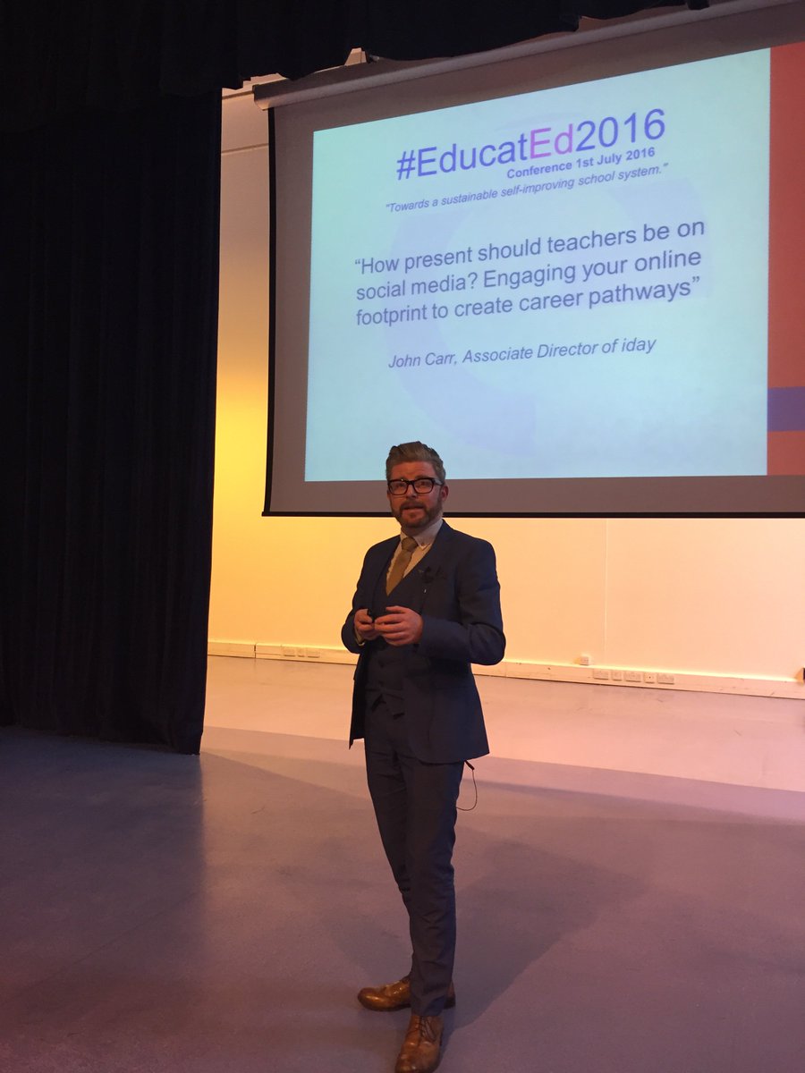 educatedcpd's tweet photo. @engageeducation John Carr takes the stage #EducatEd2016 https://t.co/rKz6oj0vnM