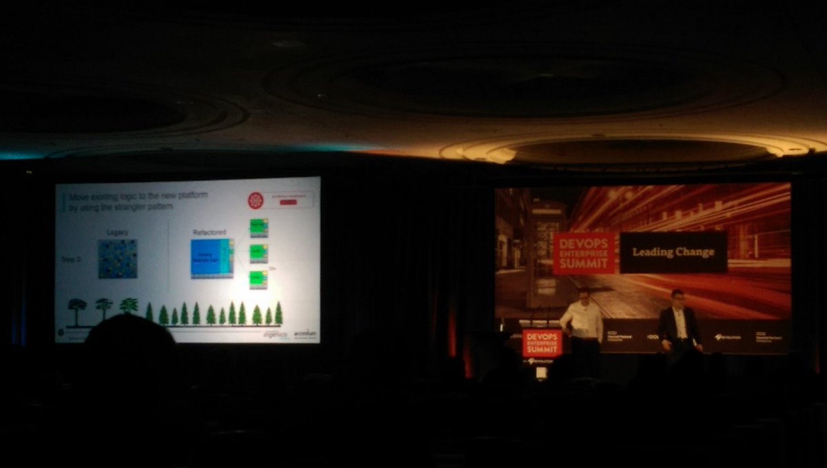 Refactoring to microservices at #DOES16 - a popular theme!