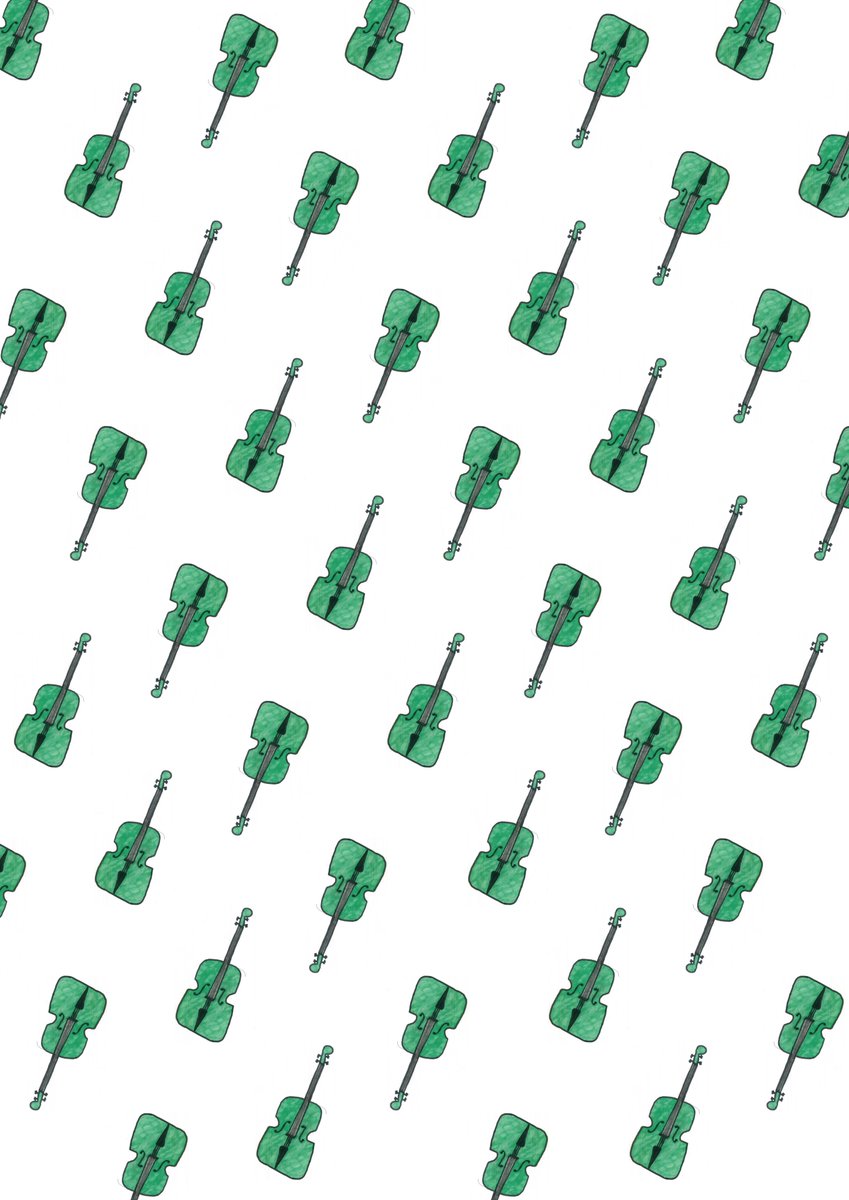 PickerGallery's tweet photo. "Music to our senses" #DoubleBass Wallpaper by Aleks @KingAthSchool @ArtsAward Art Club. #GreenFingers #Kingston https://t.co/x2hrqJKlLF