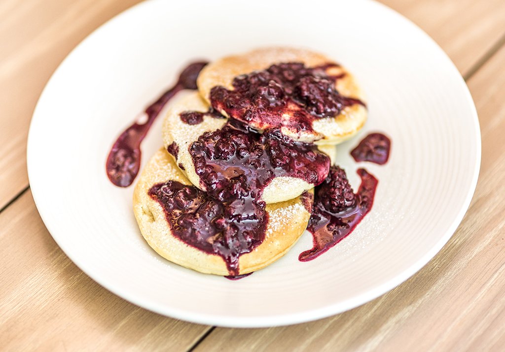 Tired of having the same routine #breakfast everyday? Break the routine with our soft and sweet blueberry #pancakes.