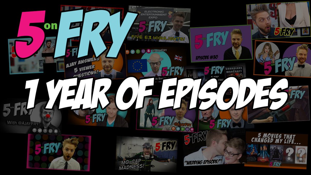 AjayFry's tweet photo. I cheated and made a 'clip show' for my 1 year anniversary of #5onFry https://t.co/IBHIKIK8fM :) https://t.co/eCDfR5UWan