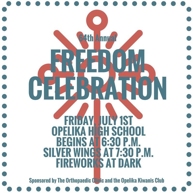 Join us TONIGHT for the 64th Annual Freedom Celebration! We can't wait to see everyone there!