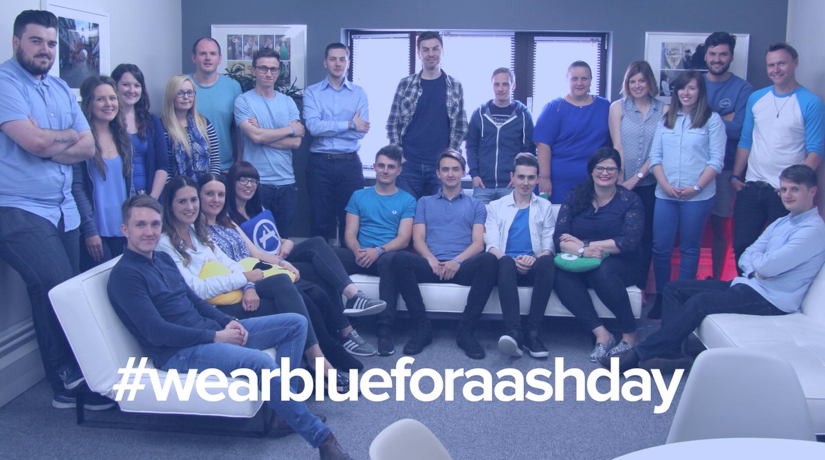 ClickyMedia's tweet photo. 💙 Our team wearing blue today in support of #wearblueforaashday #aashjaiqualityoflifefund https://t.co/IDkrUemWCL https://t.co/iccDEHlALA