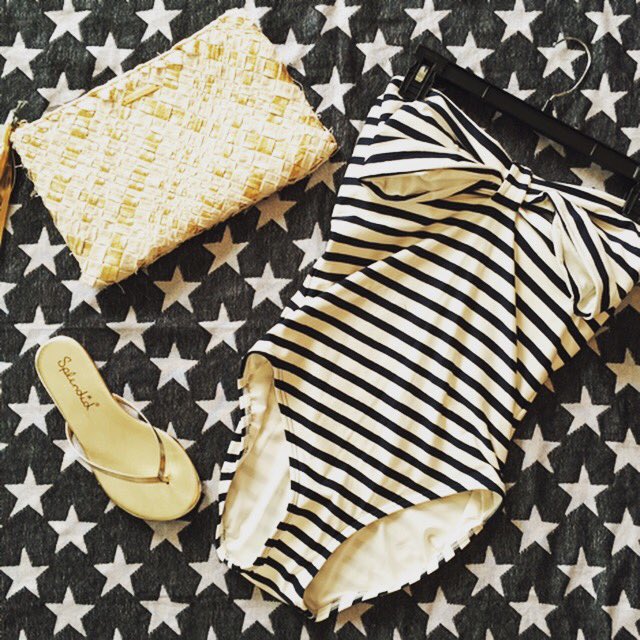 Annabelle2174's tweet photo. You're just a visit away from basking on the beach in this striped maillot! https://t.co/v40LjM0v1y