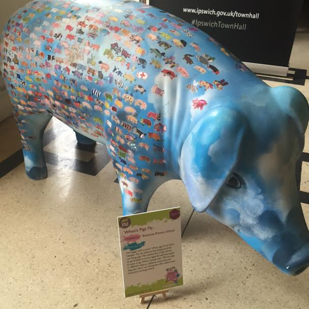 IpswichGov's tweet photo. The pigs have arrived in the Town Hall! Come and have a look tues-sat 10am-5pm https://t.co/jGqJ1lXu53